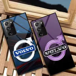 The Cars V-Volvo-ov MAISTO Mouse Pad Glass Phone Case For Samsung Galaxy S20 S21 S22 S23 S24 Note20 Ultra Plus Fe