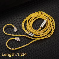 QKZ T1 Earphone Cable 8 Strand Copper Silver-plated Upgrade Wire 3.5mm Wired Headphone Cord For ZXN ZXT AK6 ZS10 EDX Pro ZSR CCA