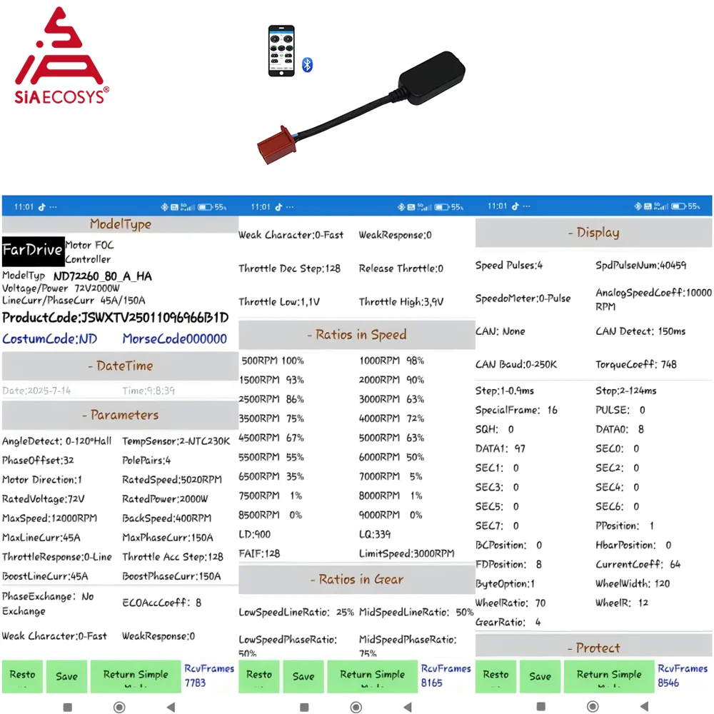 

US Warehouse Programmable Bluetooth Adapter for Nanjing FarDriver Controller SIAYQ Controller