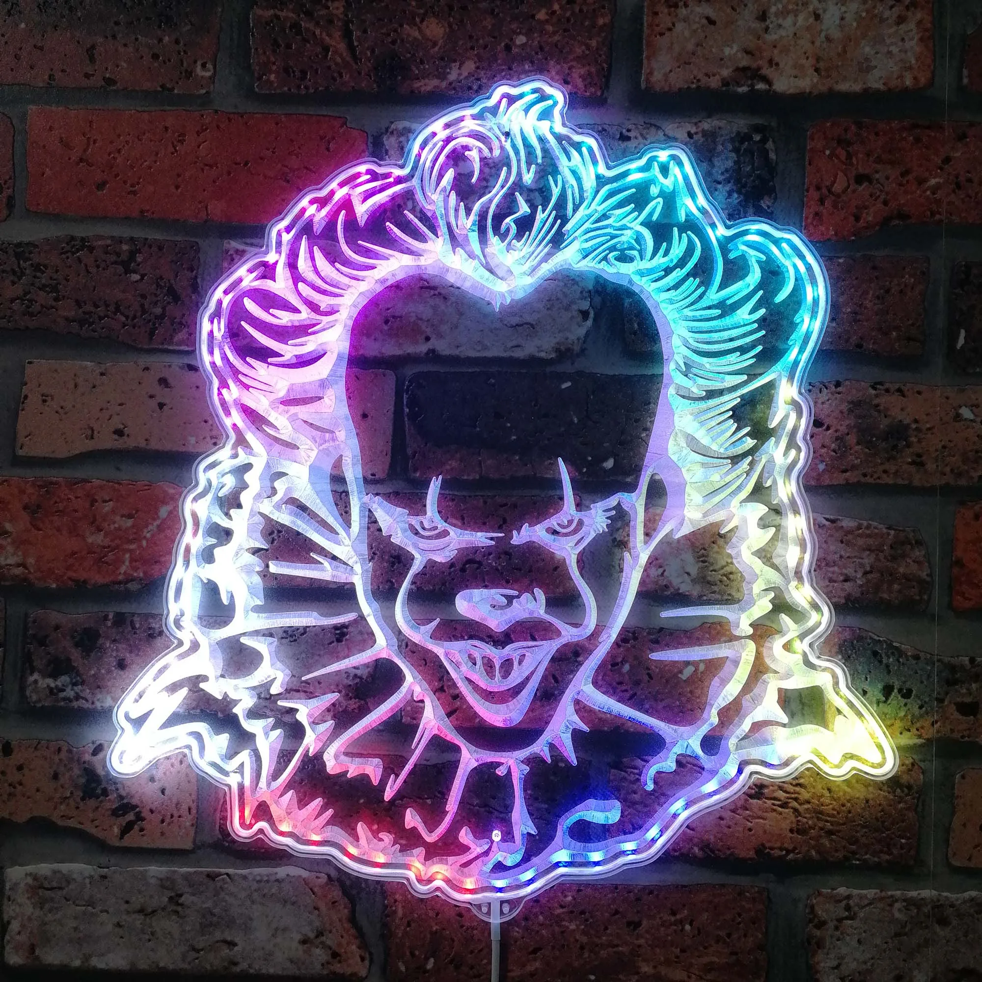 

IT Pennywise Neon LED Sign, Gamer Night Light LED Sign, Game Room Neon Sign