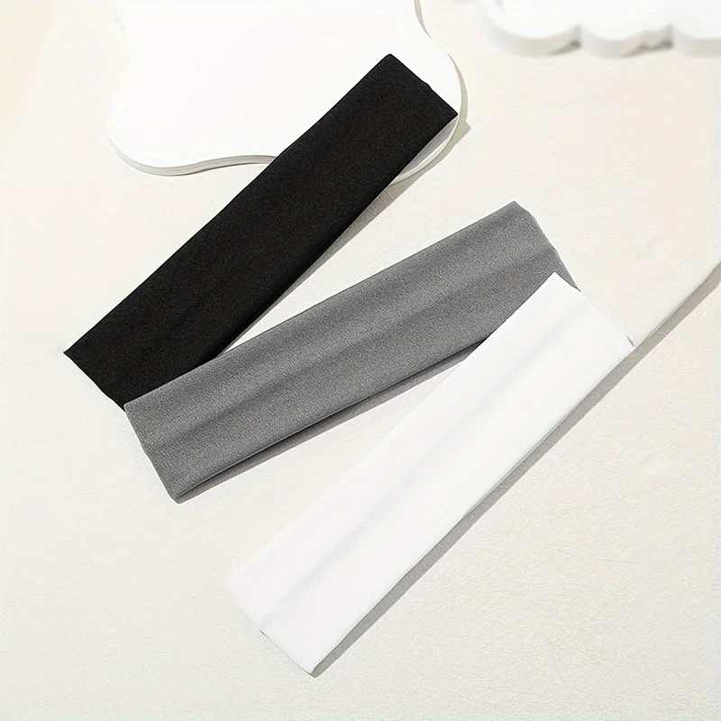 6-teiliges mehrfarbiges, einfaches und bequemes Sport-Stirnband für Damen mit schweißabsorbierenden und elastischen Yoga-Lauf-Haaraccessoires – Detail 3