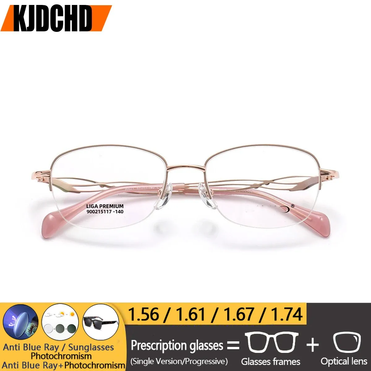 KJDCHD Beautiful Oval Hollow Glasses Frame Women's Anti Blue Light Glasses 2025 New Fashion Style Eyeglass Prescription Eyewear