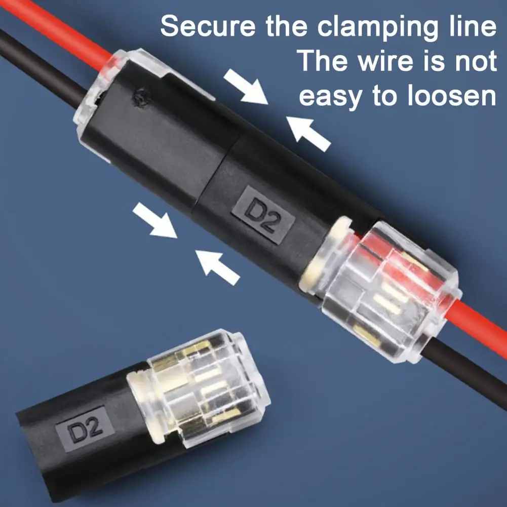 Multi-purpose Snap-on Blocks 10/20/30/50pcs Wire Plug-in Connectors with Locking Buckle Low Voltage Quick-clip Fasteners