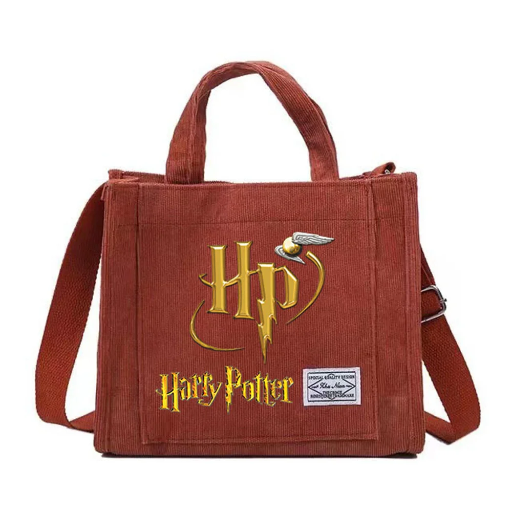 Anime Styles Harri P/otter Boy Cartoon Cute Minimalist Messenger Bag Corduroy Shoulder Bag Fashion Small Handbag Square Bag