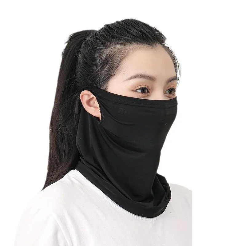 Maschera da ciclismo all\'aperto in rete di ghiaccio sport protezione solare sciarpa protezione per il collo protezione per il viso maschera da