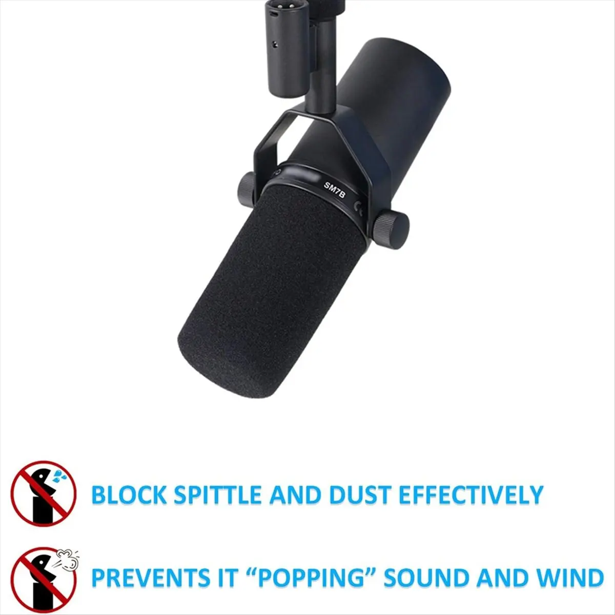 Dec.-2Pcs Windscreen for SM7B Microphone Filter Cover Noise Reduction Sponge Foam Replacement for SM7B Mic