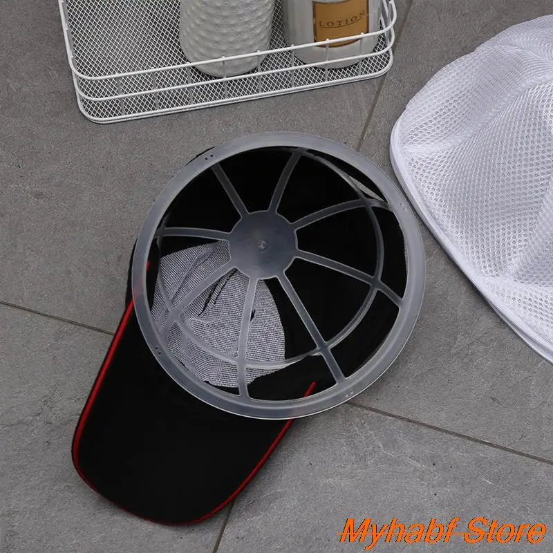 Hat Wash Protector Baseball Cap Cleaner Holder Zippered Mesh Laundry Bag for Flat Hat Curved Cap Washing Cage Hat Washer Cleaner