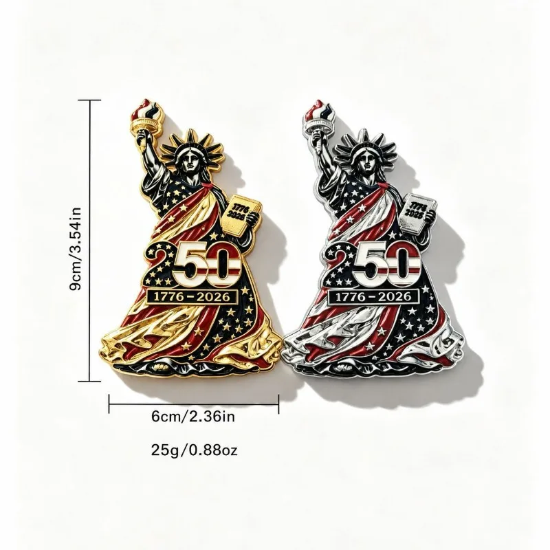250th Anniversary of The USA- Statue of Liberty 3D Metal Decal Modification Accessories DIY