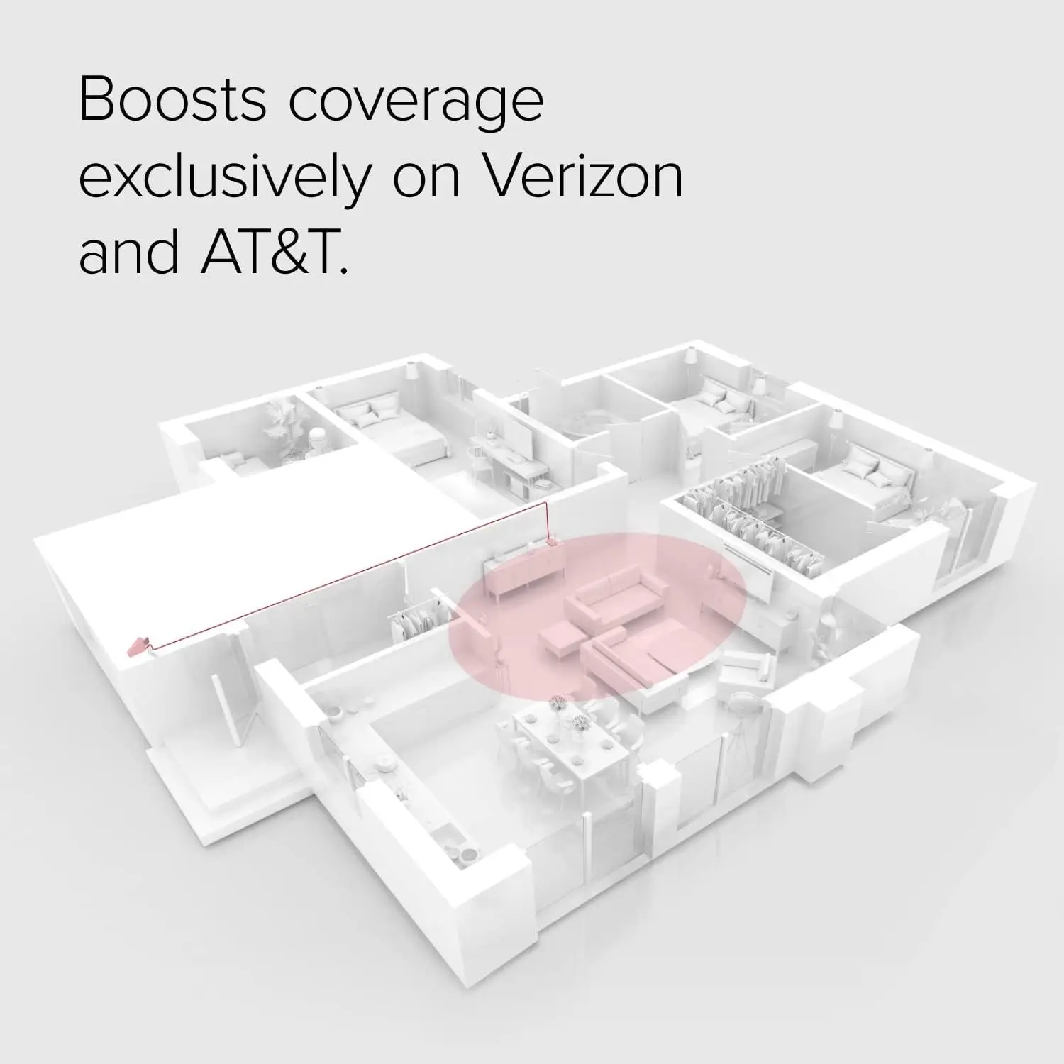 Home Studio Lite - Cell Phone Signal Booster for Verizon and AT&T only | Boosts 5G, 4G LTE