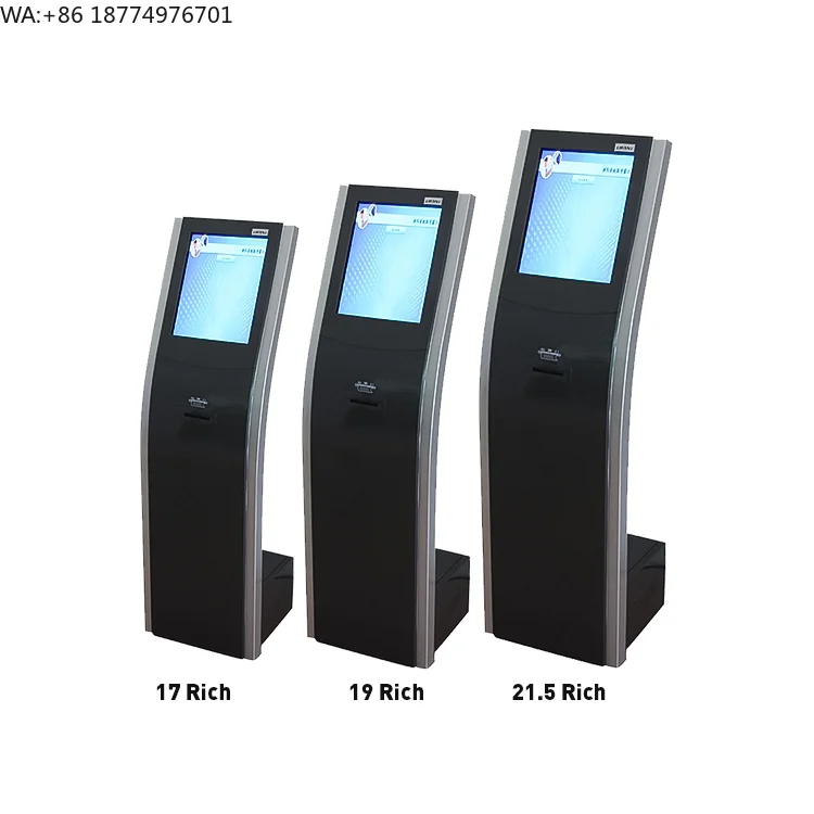 Bank Administration Software Capacitive Screen Queuing Kiosk Self-service Queue Management System
