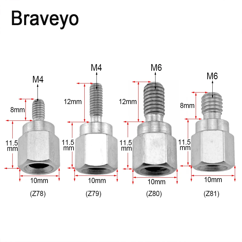 1/4 to M4 M6 inch Conversion Screw Projector Camera Adapter Screw For Tripod Monopod Mobile Phone Holder