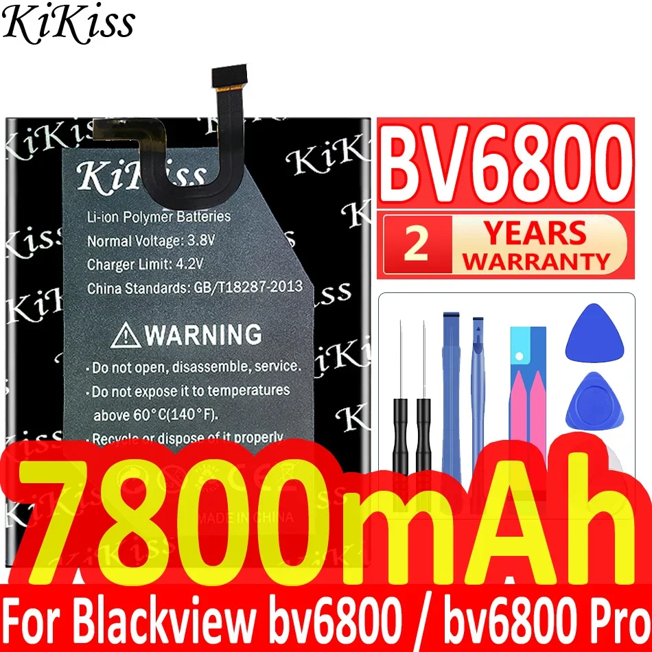 

KiKiss 7800mAh BV 6800 Battery for Blackview Bv6800 / Bv6800 Pro Bv6800Pro IP68 Waterproof MT6750T High Quality