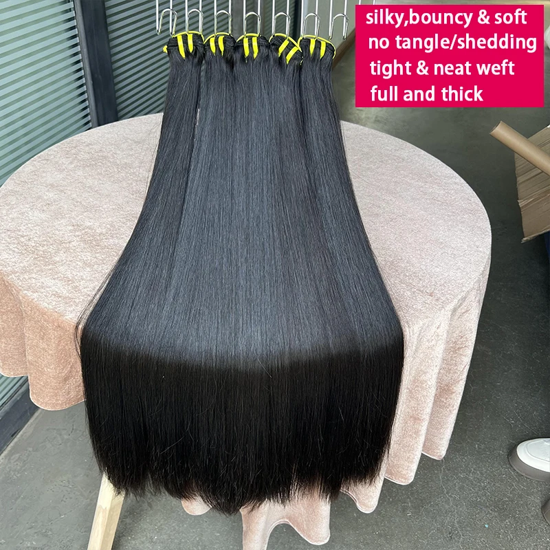 

Вьетнамские 100% натуральные человеческие волосы, прямые, двойной вытяжки, необработанные, натурального цвета, 1/2/3/4 шт.