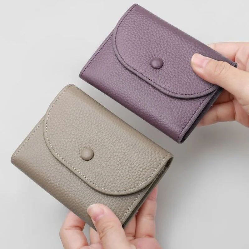 Ultra-thin Coin Purse Men's Short Mini Simple Small Wallet Women's Card Holder Coin Pouch Card Sleeve2024New
