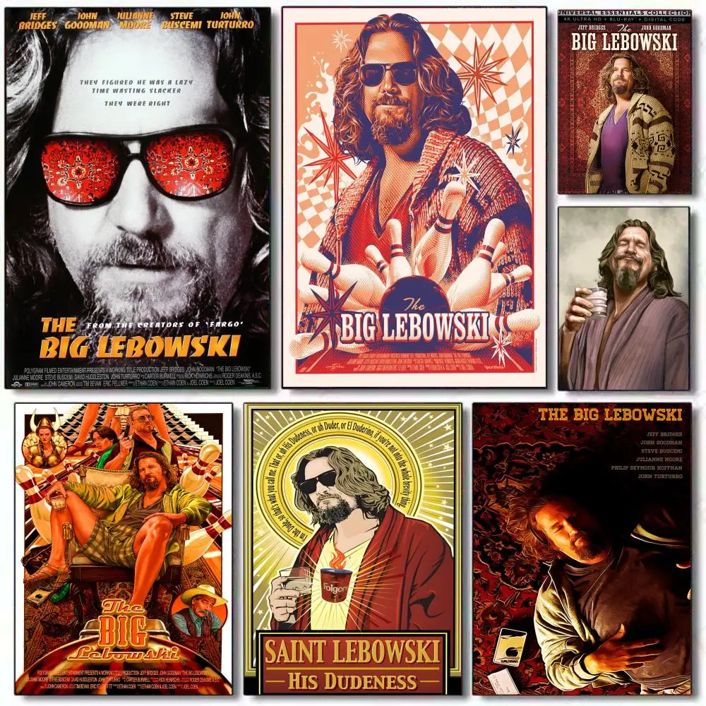 Poster HD PVC selbstklebende Wandkunst – wasserdicht, wiederverwendbar für Zuhause, Büro, Café, Film The Big Lebowski