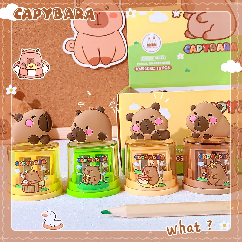 Aesthetic kawaii stationery creative Office supplies classroom School supplies capybara pencil sharpener For school