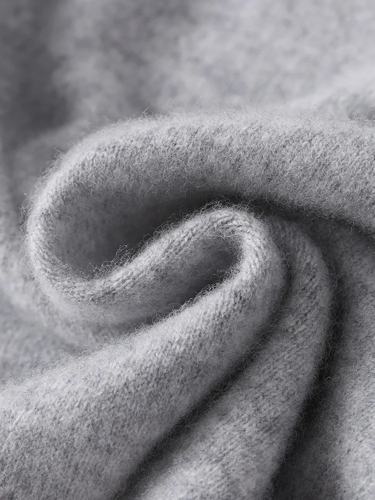 24 autumn and winter new men\'s 100% pure sweater round neck knitted solid color cashmere pullover fashion business casual top