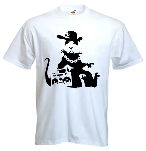 Banksy NYC Gangster Rat Mens T Shirt