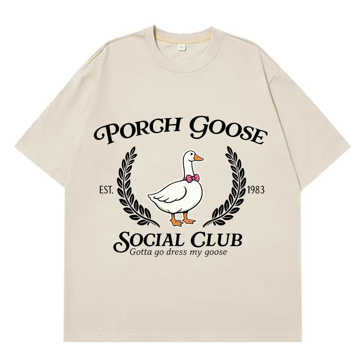 Funny Porch Goose Social Club T Shirt Men Women Short Sleeve Fashion T-shirt Short-sleeved Loose Casual Cotton Summer T-shirts