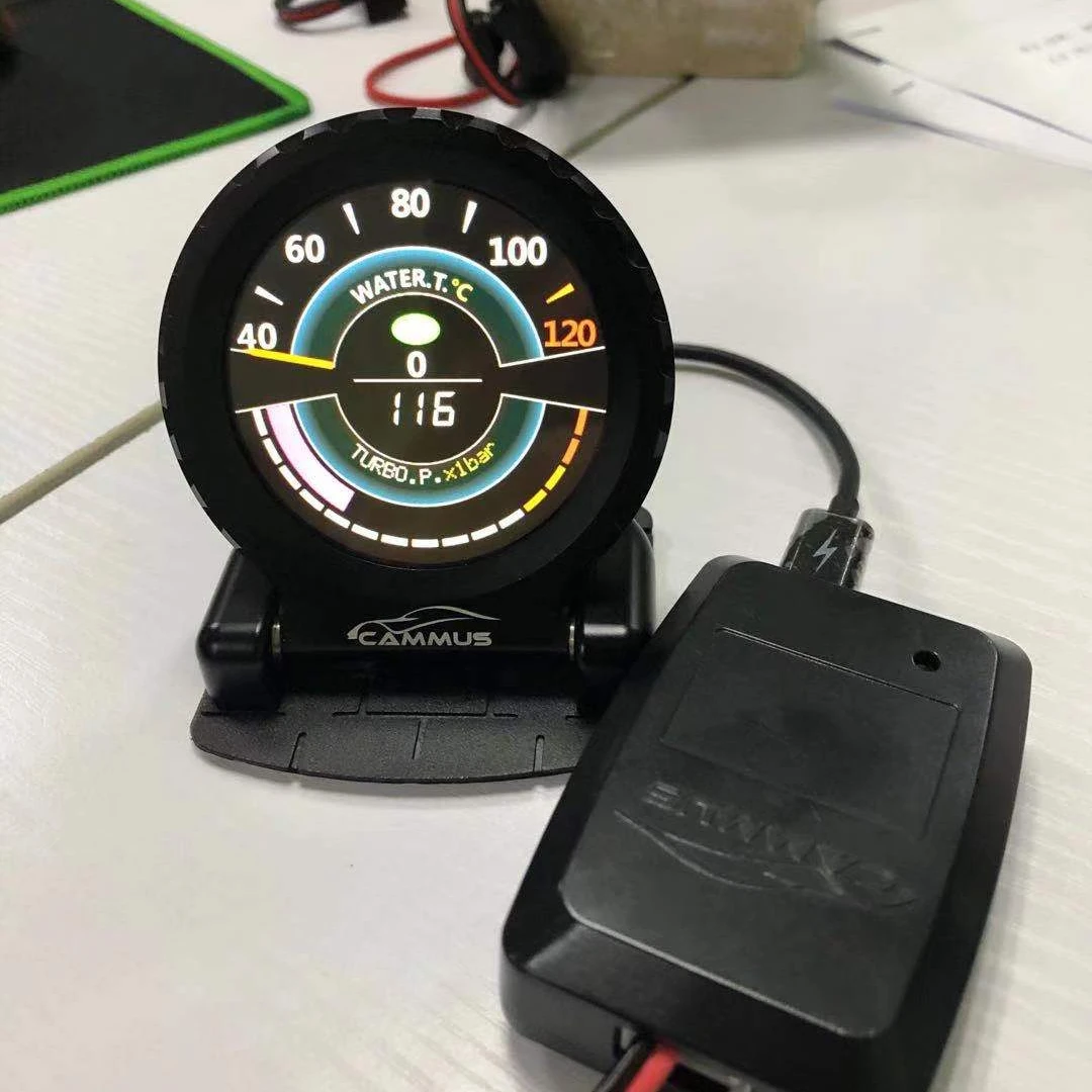 CAMMUS small size Racing Gauge fits both OBDII and Sensor Oil Temperature Oil Pressure and Boost EGT Auto Meter