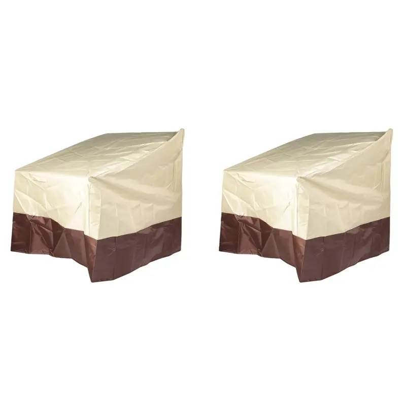 4 Pack Patio Adirondack Chair Cover 31X33X36 Inch Heavy Duty Outdoor Patio Chair Cover 420D, Waterproof Outdoor, Beige