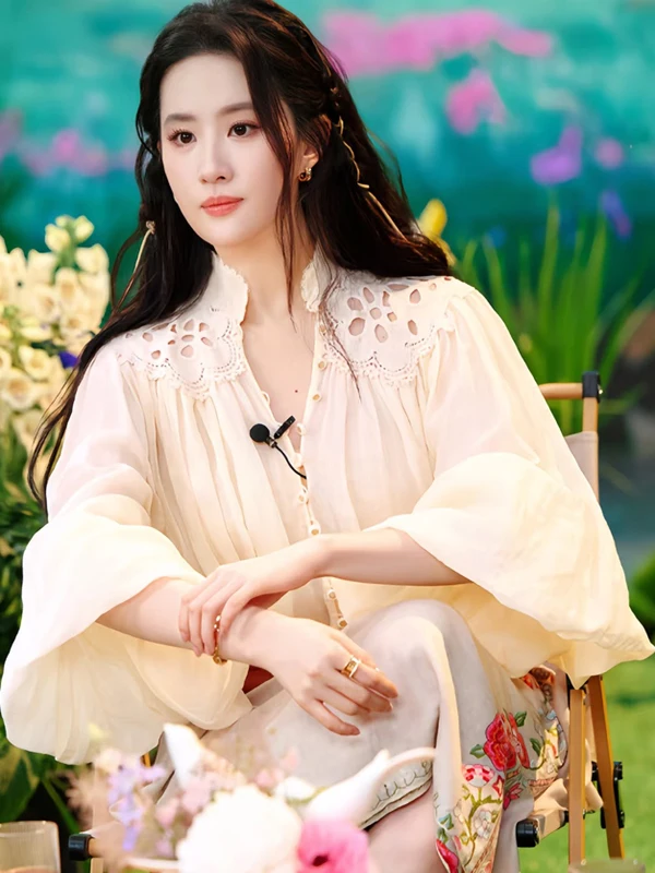 

Ele Long Sve Lantern Sve irt Women's Summer Casual Loose Cotton Linen Blend Comfortable Breathable V Ne Button ...