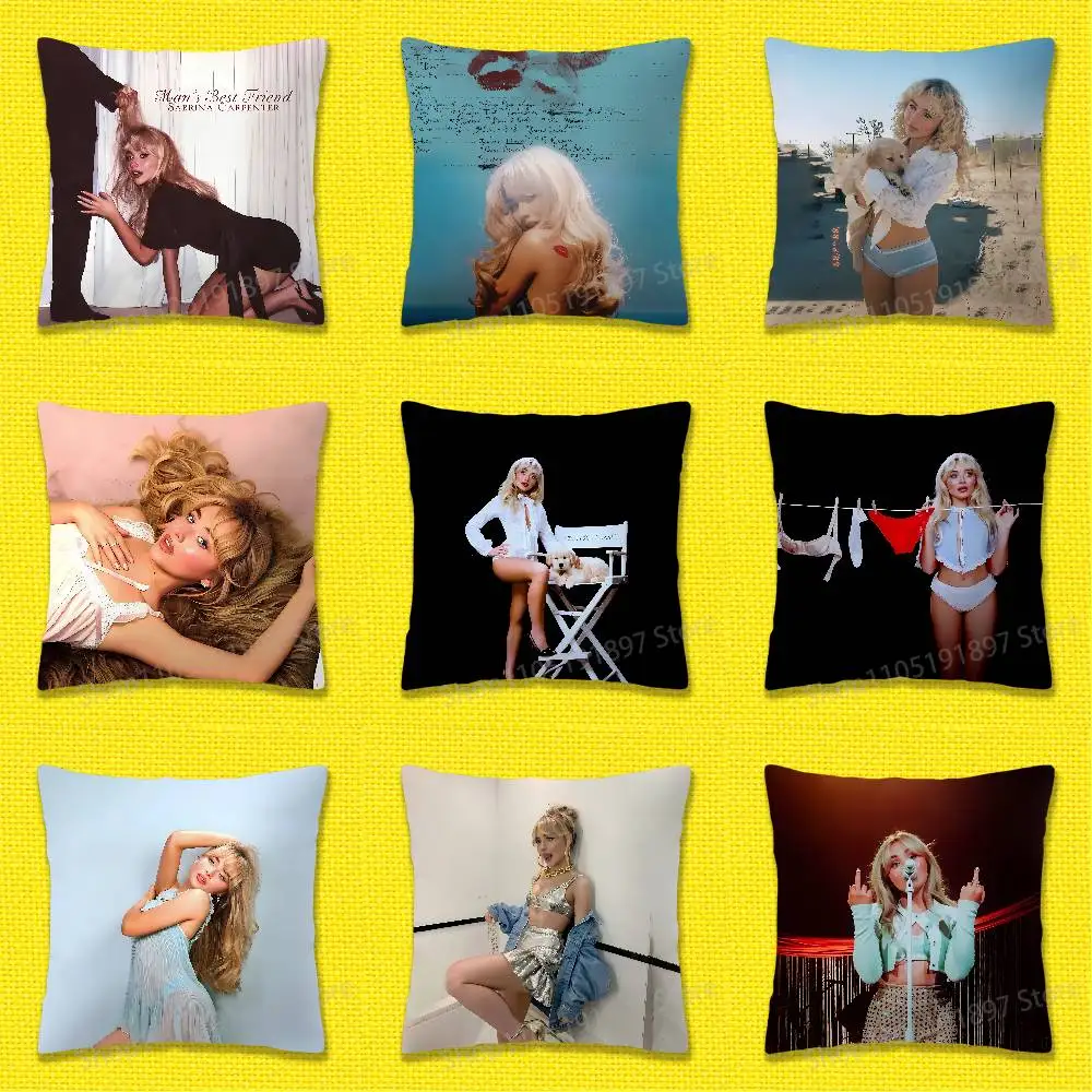 

S-Sabrina Carpenter Mans Best Friend Throw Pillow Case For 45x45cm 40x40cm 30x30cm 50x50cm 55x55cm Square Home Pillowcase Case