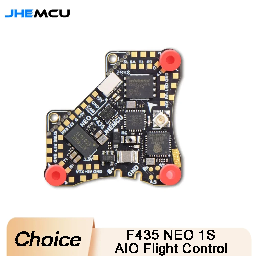 

JHEMCU F435 NEO 1S AIO Flight Control With 4-in-1 Integrated 5A ESC Dshot300 External TYPE-C Board for RC FPV Drone