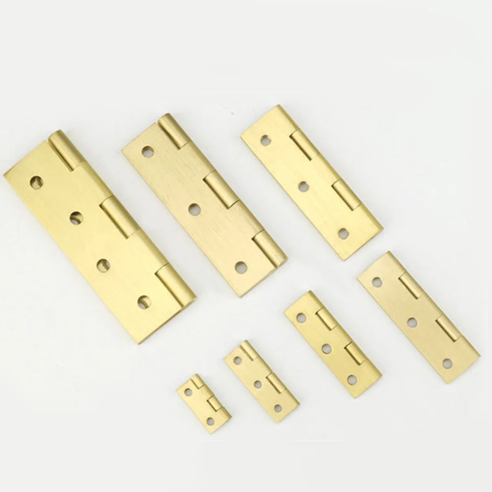 

6Pcs Pure Copper Hinges Sturdy Rustproof Door Hinge Smooth Silent Operation for Cabinet Stairway Entrance 1Inch