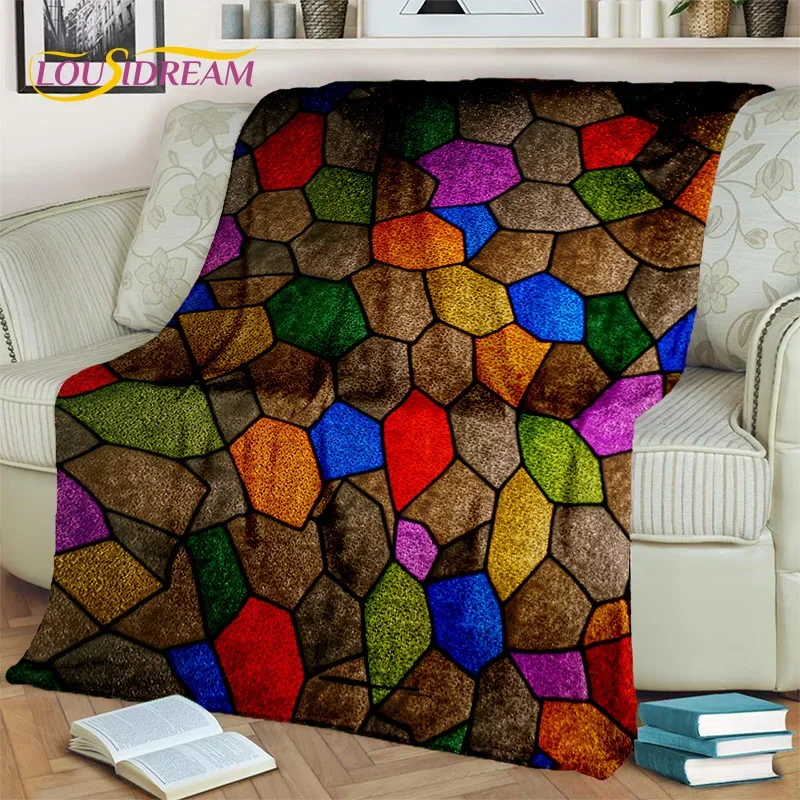 ثلاثية الأبعاد الوهم الكرتون قوس قزح اللون بطانية ، لينة رمي بطانية للمنزل غرفة نوم أريكة تتحول لسرير نزهة السفر غطاء مكتب بطانية الاطفال #5