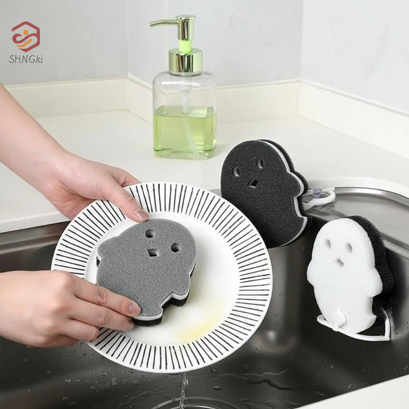 3pcs Multi-Purpose Ghost Cleaning Sponge Eraser Three-Layer Double-Sided Cleaning Eraser Suitable For Bathroom, Toilet,Kitchen