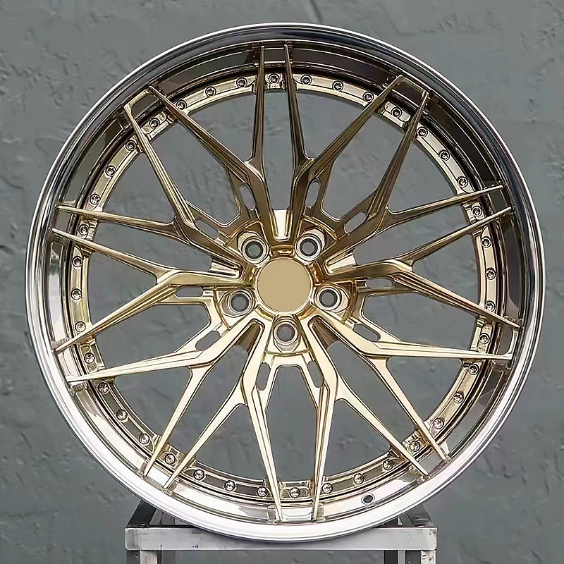 Golden Two-piece Forged Wheels Are Suitable for  Models 18-24 Inch Alloy Wheels 5X112 Wheels