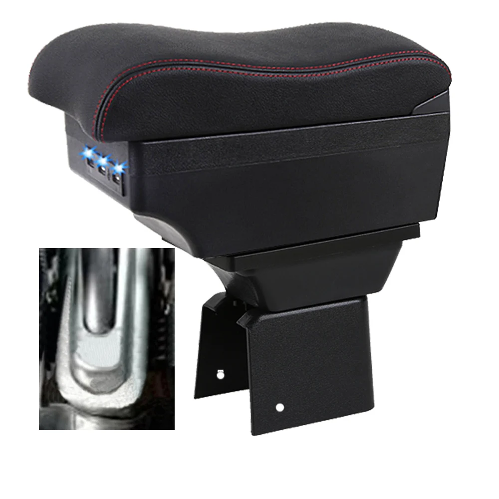 For Ford Fusion Armrest Box Arm Elbow Rest Center Console Storage Case Modification Accessories with Cup Holder USB