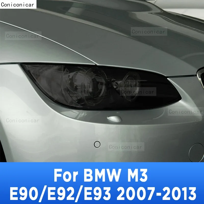 

Защитная пленка, наклейки из ТПУ для BMW M3 E90 E92 E93 2007-2013, прозрачные черные аксессуары для ремонта фар автомобиля с защитой от царапин