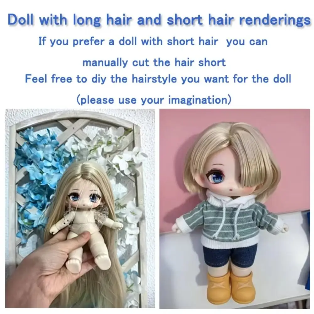 1/3 & 1/4 & 1/6 Bjd Puppe Perücke Hochtemperatur Seide Lange Gerade BJD Puppe Haar Dress Up mit Pony Puppe Haar Perücke DIY Make-Up