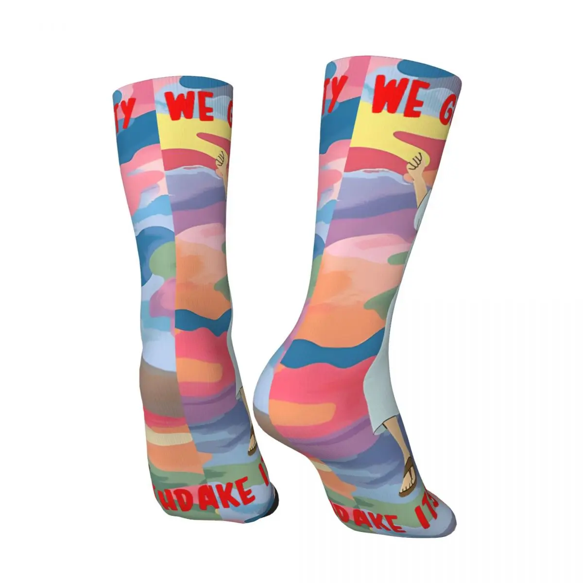 Hip Hop Vintage Funny Crazy Men's compression Socks Unisex J-Jesus Harajuku Seamless Printed Funny Novelty Happy Sock Boys Gift