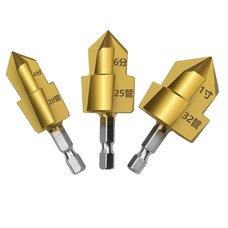 Lifting Drill Bit Water Pipe Connection Tool Stepped Drill Bit 20/25/32mm