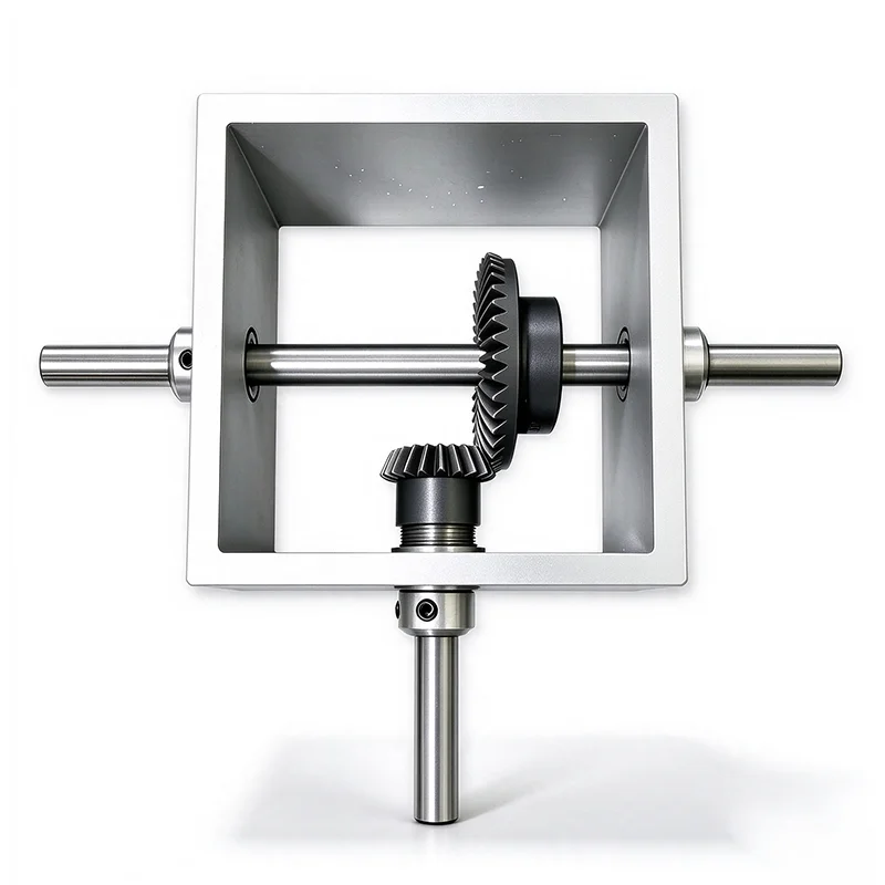 90 Degree Bevel Gear Box Aluminum Alloy Small Angle Converter 1 to 1 T Type Steering Gearbox