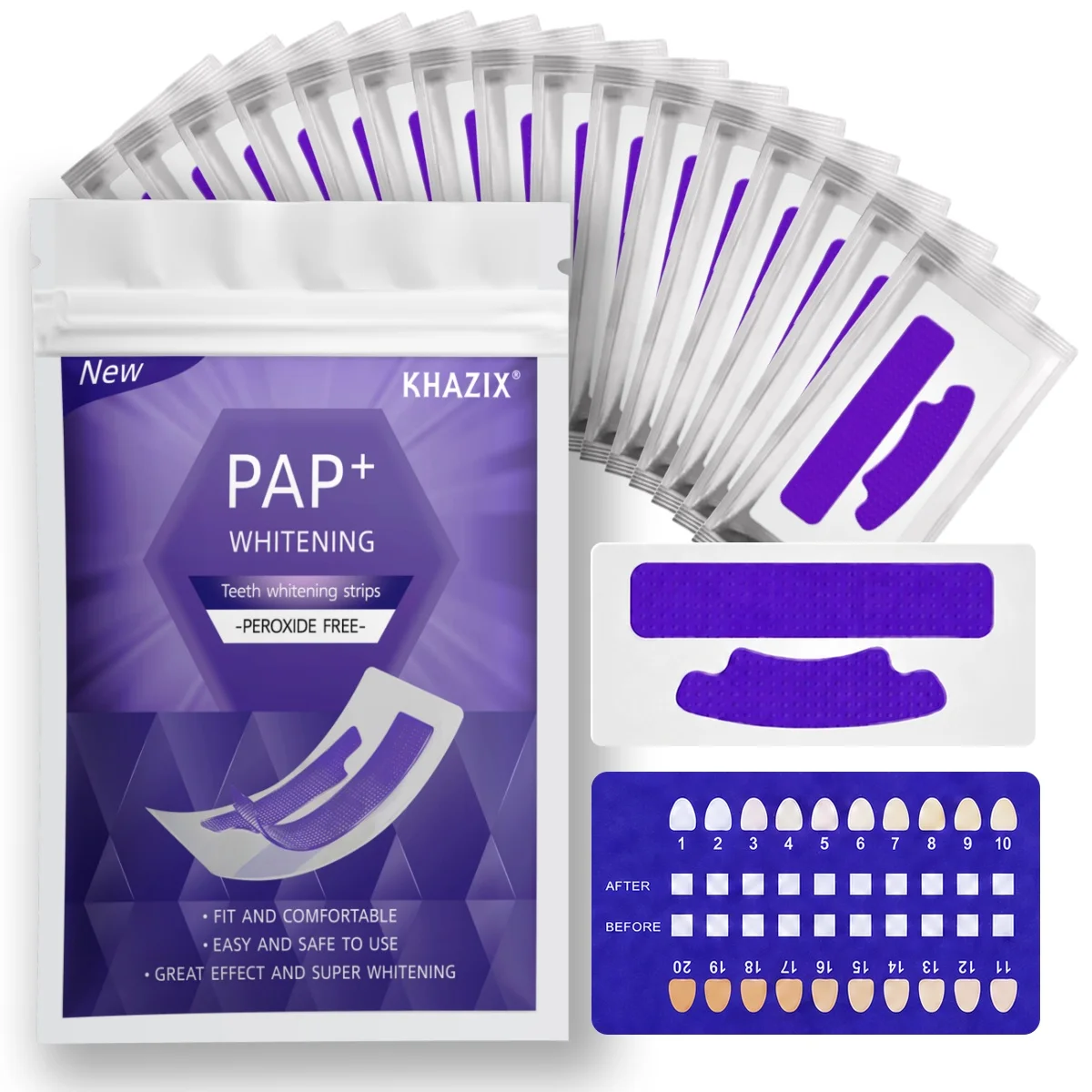 7pcs Dental Care Strips Oral Hygiene Teeth Patch Fresh Breath Mouth Cleaning Strips for Daily Use