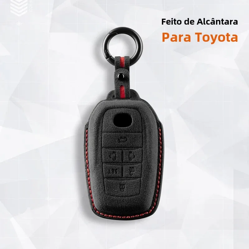 スエードの車のキーカバーフォブケーストヨタシエナセナrav4ベンザミライハイブリッド車アルファードプレビアvoxyvellfirenoah