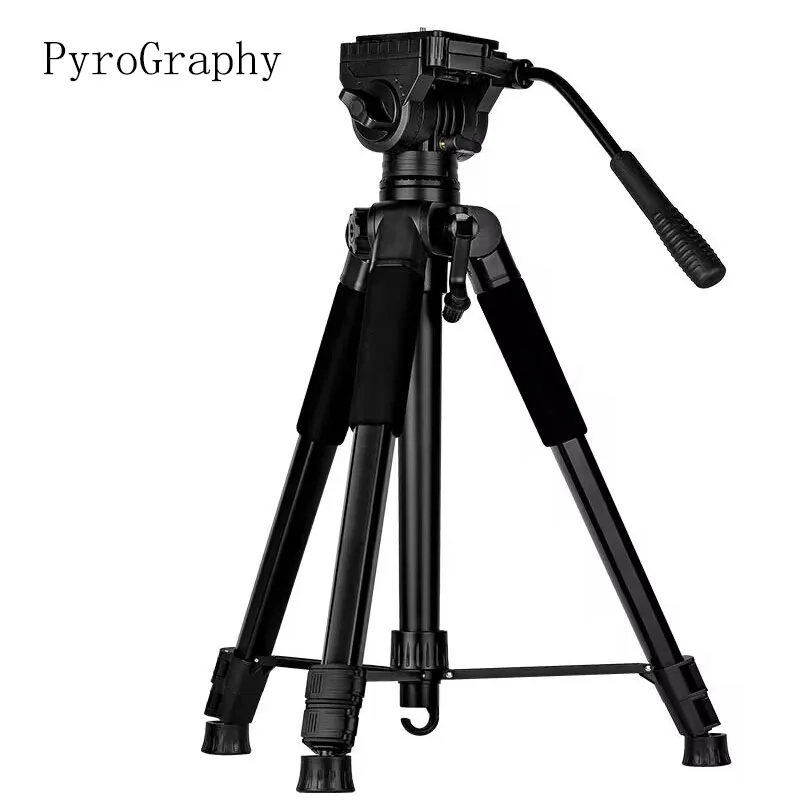 

PyroGraphy 68.9" Tripod with Panoramic Metal 3D Head 360°Swivel 180°Tilt for DSLR Camera DSLR Cage Horizontal Tilt Shot Aluminum