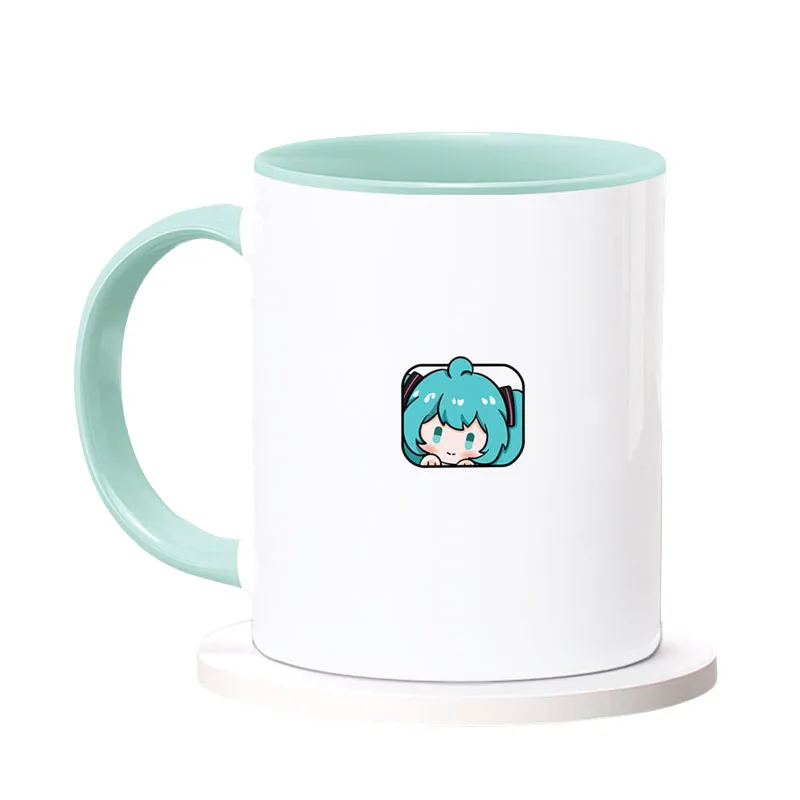 300ML Hatsune Miku ceramic water cup cartoon two-dimensional animation peripheral large-capacity household milk coffee cup