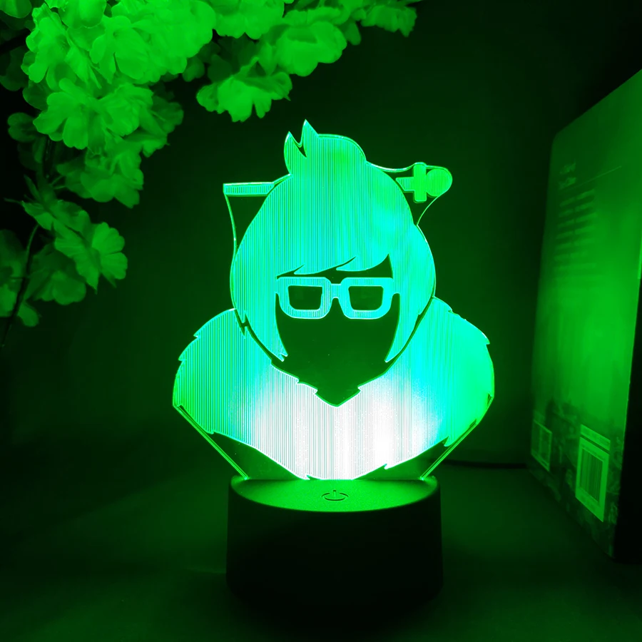 Gioco Overwatched Mei Lampada a LED Cool Desktop Decorativo Luce notturna Streaming live Retroilluminazione Hot Video Gamer Configurazione Room Decor