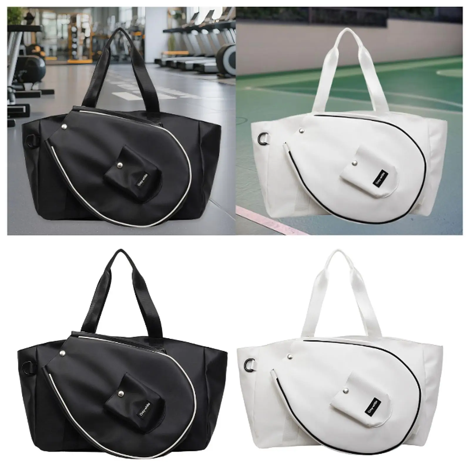 

Tennis and Racquet Sports Tote Bag with Removable Compartment for Pickleball Fitness School Activities