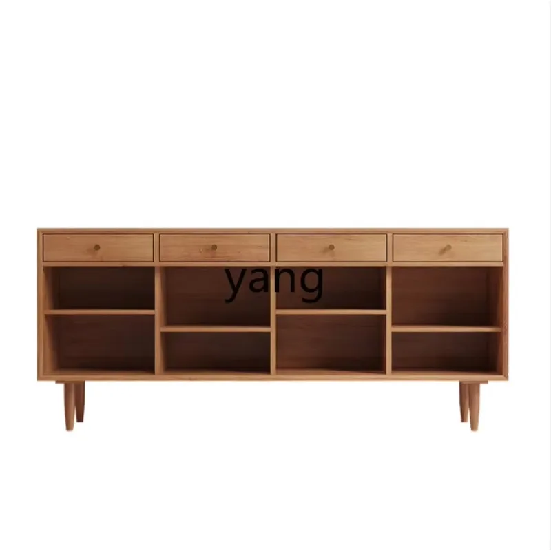 LH  Rattan Sideboard Cabinet Solid Wood Locker Tea Modern Guest Restaurant Home Multi-Functional