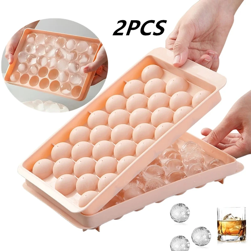 33 Ice Boll Hockey PP Mold Frozen Whiskey Ball Popsicle Ice Cube Tray Box Lollipop Making Gifts Kitchen Tools Accessories