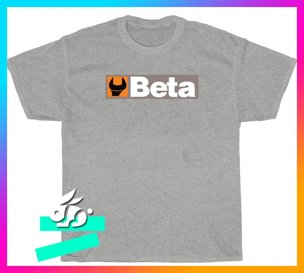 NEW ITEM Beta Tools American Funny Logo Men T-Shirt Size S-5XL White Gray