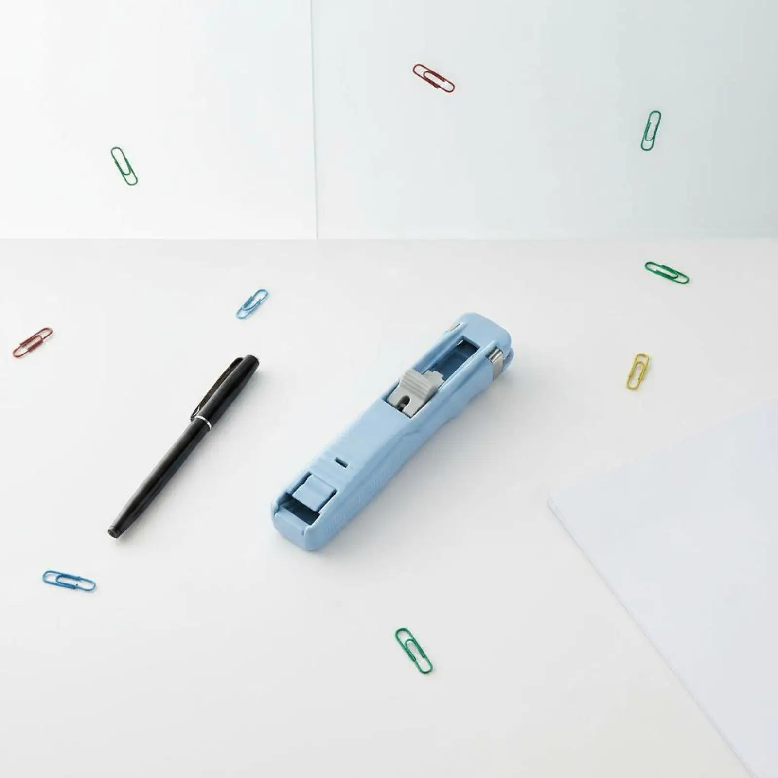 Push Clip Binder Reusable Push Clip Stapler Easy to Use for School, Study