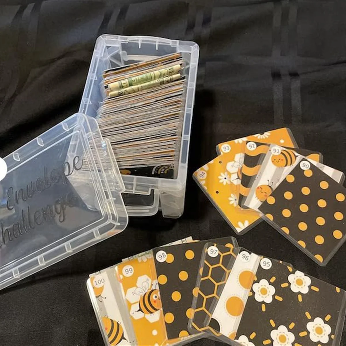 100PCS Envelope Challenge Box Set, Budget Planner Book for Budgeting