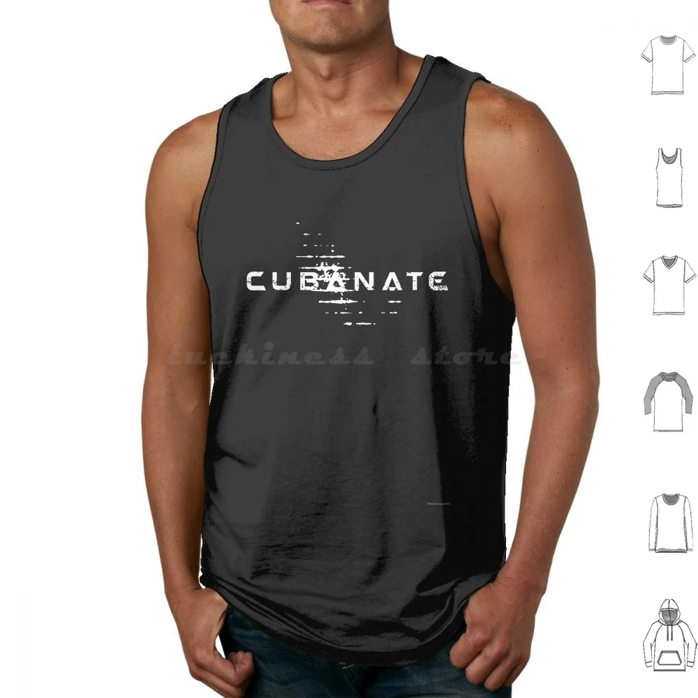 Cubanate Logo Tank Tops Print Cotton Cubanate Industrial Edm Hard Style Hardcore Industrial Music Industrial Bands Marc